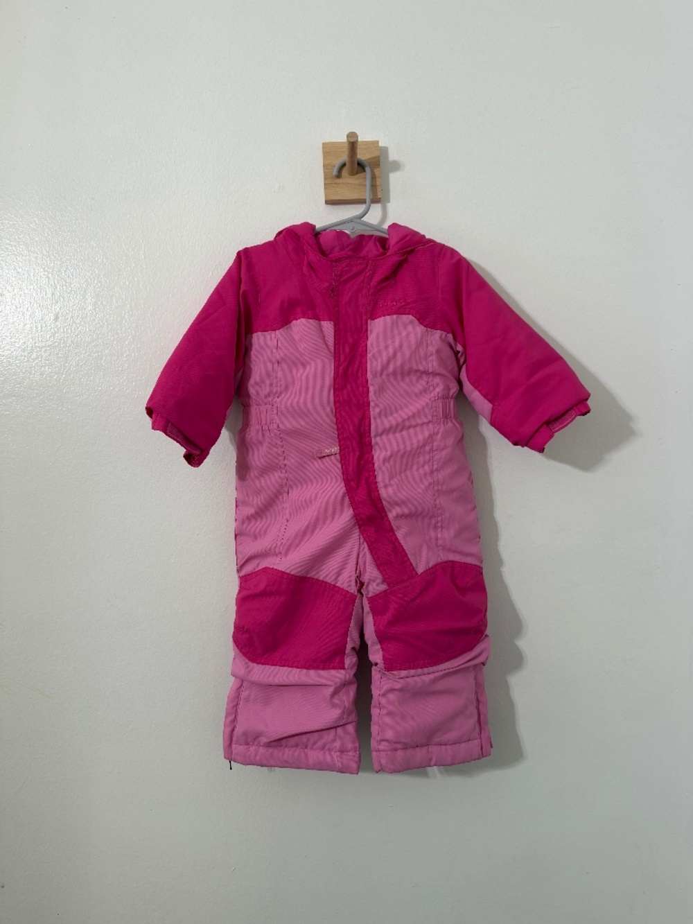 L.L. Bean 12 - 18 Months Cold Buster Snowsuit Pink Hooded Winter Warm